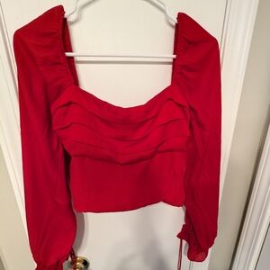 Miami red long sleeve top